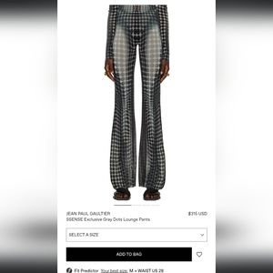 Jean Paul Gaultier cyber dot mesh pants ssense